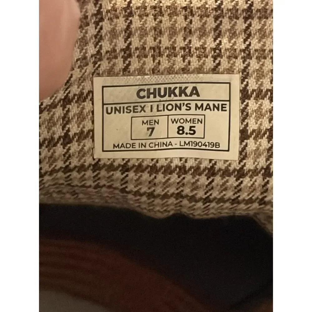 LEMS Lions Mane Chukka Boots •Men 7/Womwn 8.5• Unisex Brown Casual Suede EXC